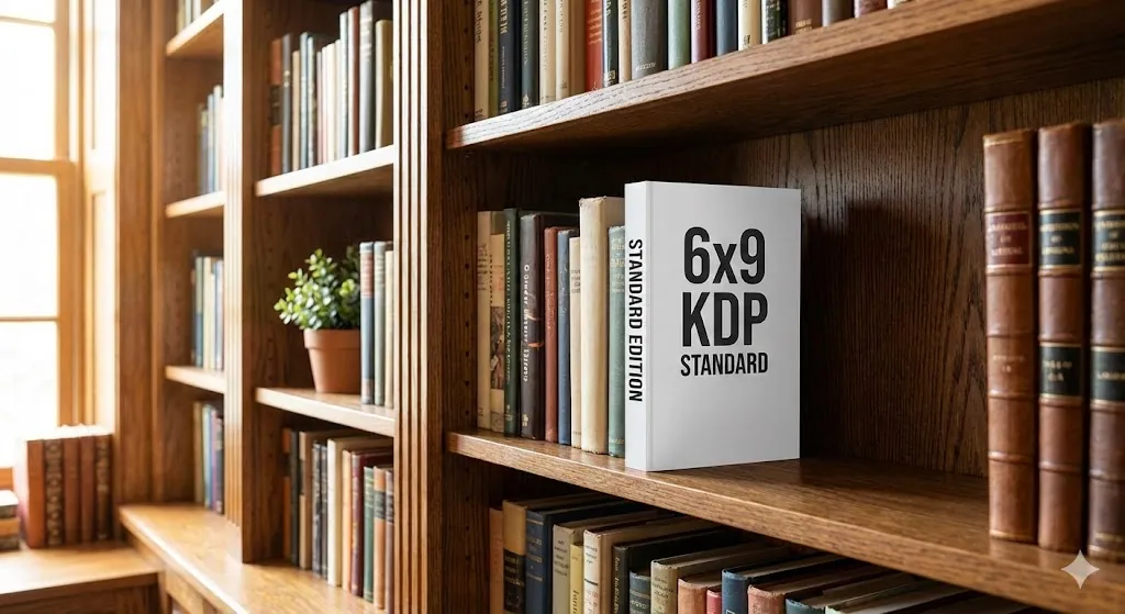 6x9 KDP paperback novel cover example with centered title and spine
