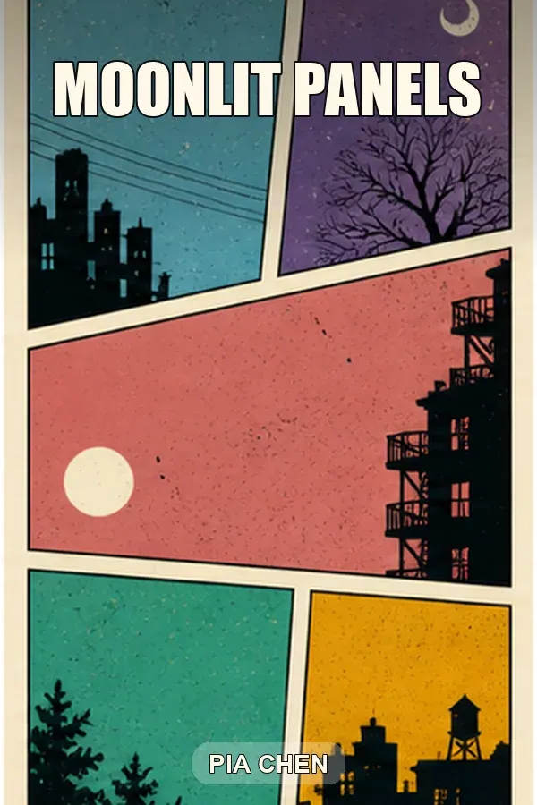 Moonlit Panels comic book cover example from the Comic Book Cover Generator gallery