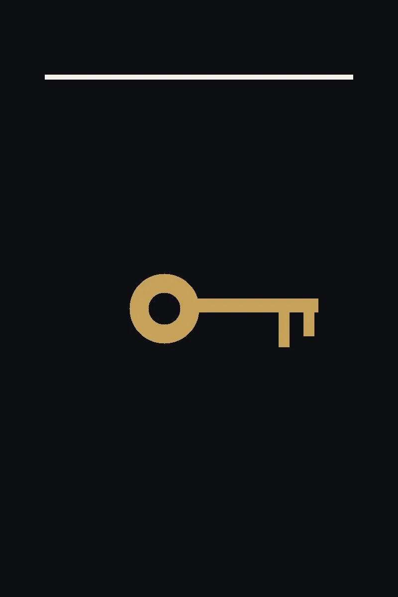 The Private Key dark romance cover example with a gold key