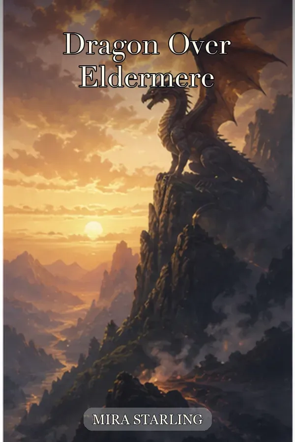 Dragon Over Eldermere fantasy book cover example from the fantasy book cover generator gallery