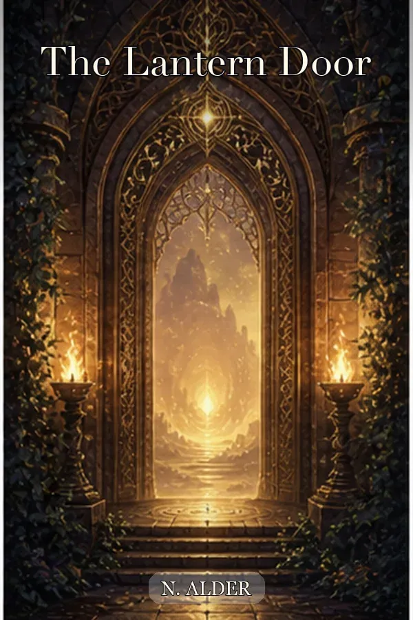 The Lantern Door fantasy book cover example from the fantasy book cover generator gallery