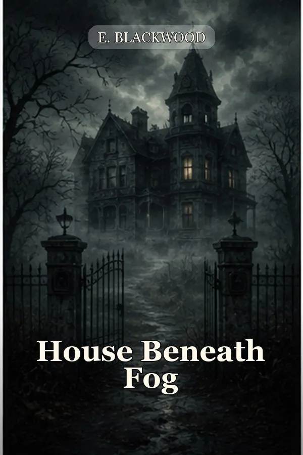 Haunted house horror book cover template