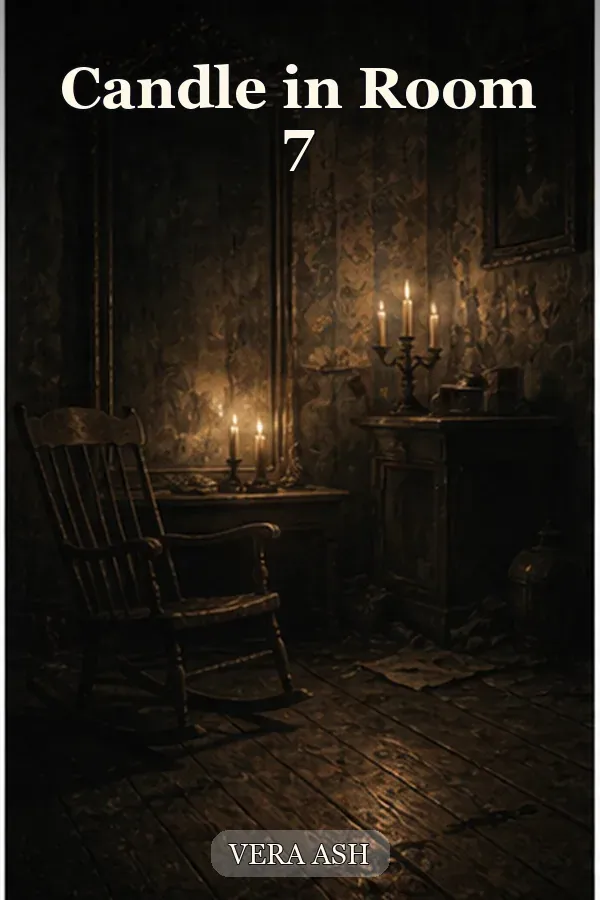 Candle in Room 7 horror book cover example from the horror book cover generator gallery