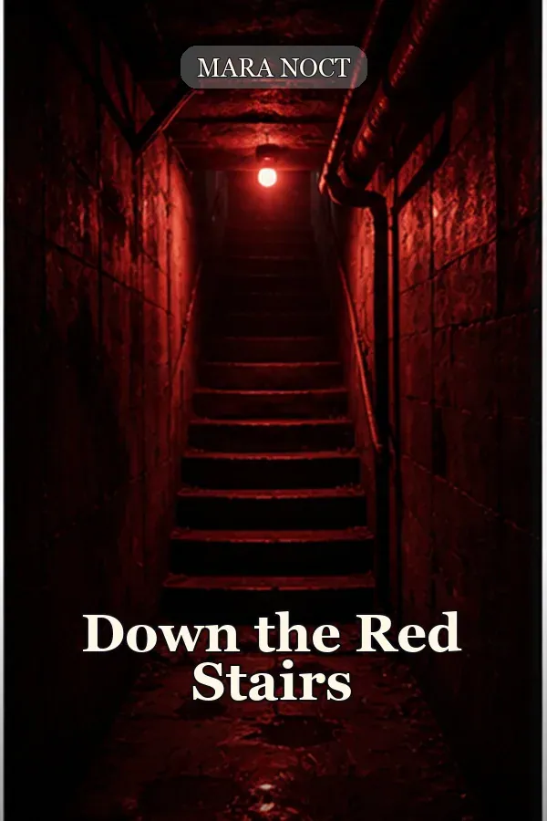 Down the Red Stairs horror book cover example from the horror book cover generator gallery