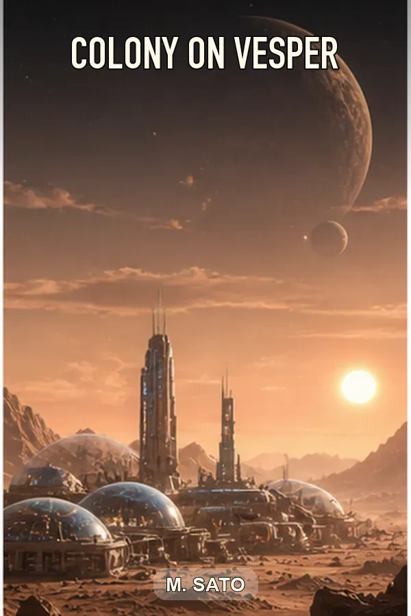 Colony on Vesper science fiction book cover example from the sci fi book cover generator gallery