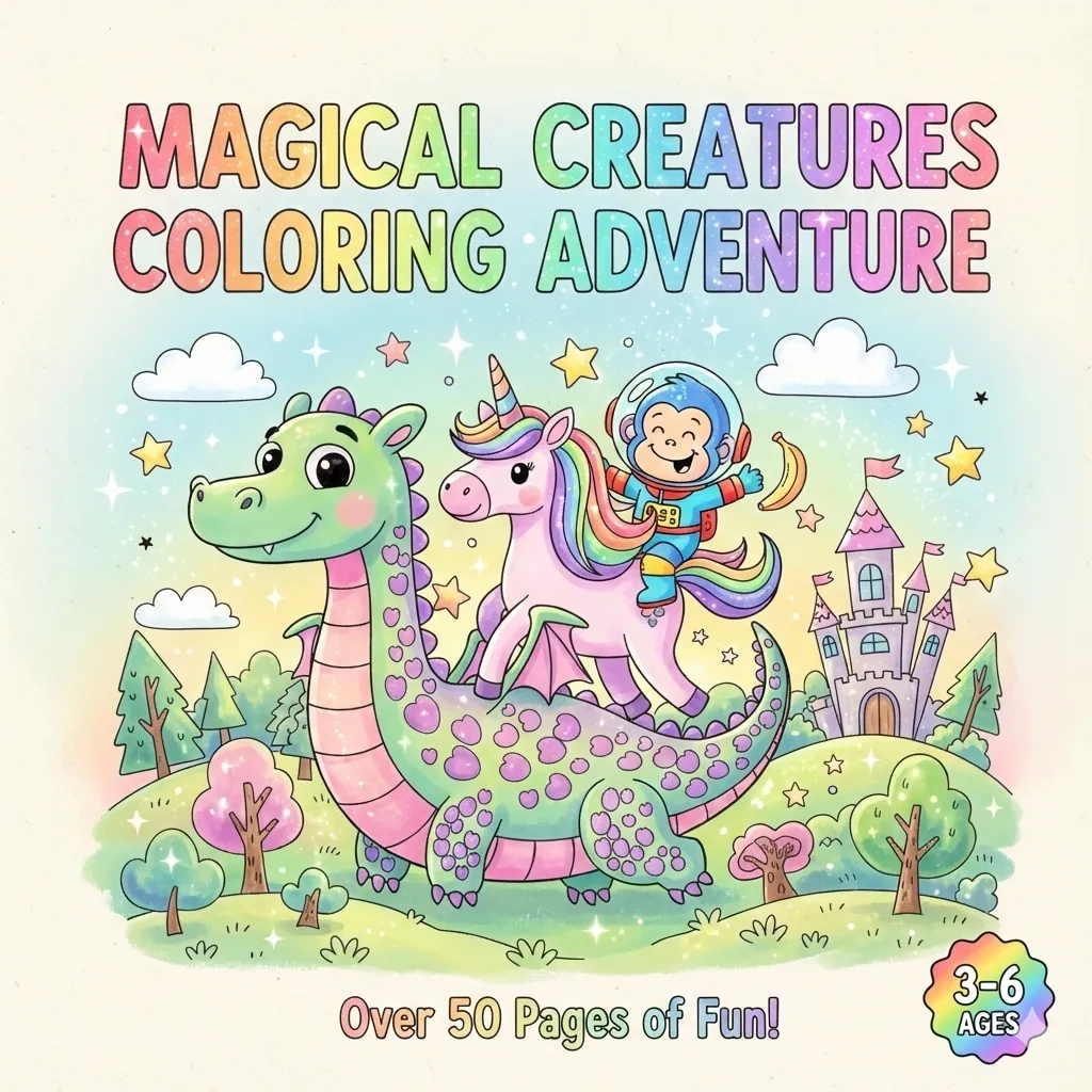 Book mockup preview for a finished coloring book listing