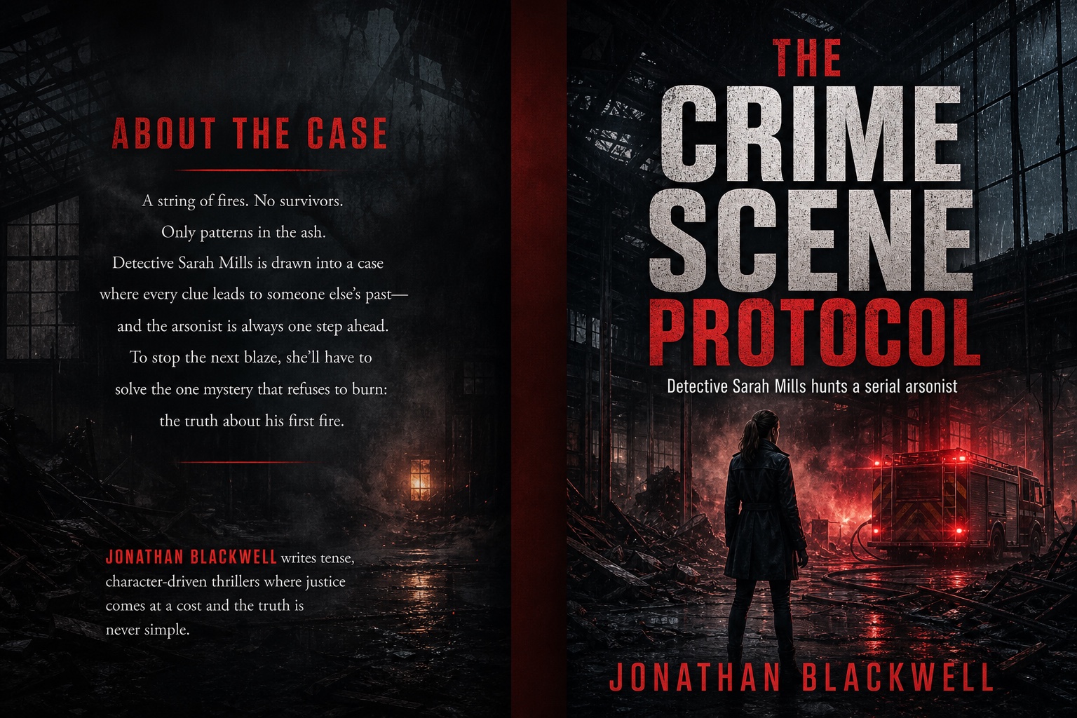 Thriller paperback full wrap cover generated by BookCoversLab AI cover generator
