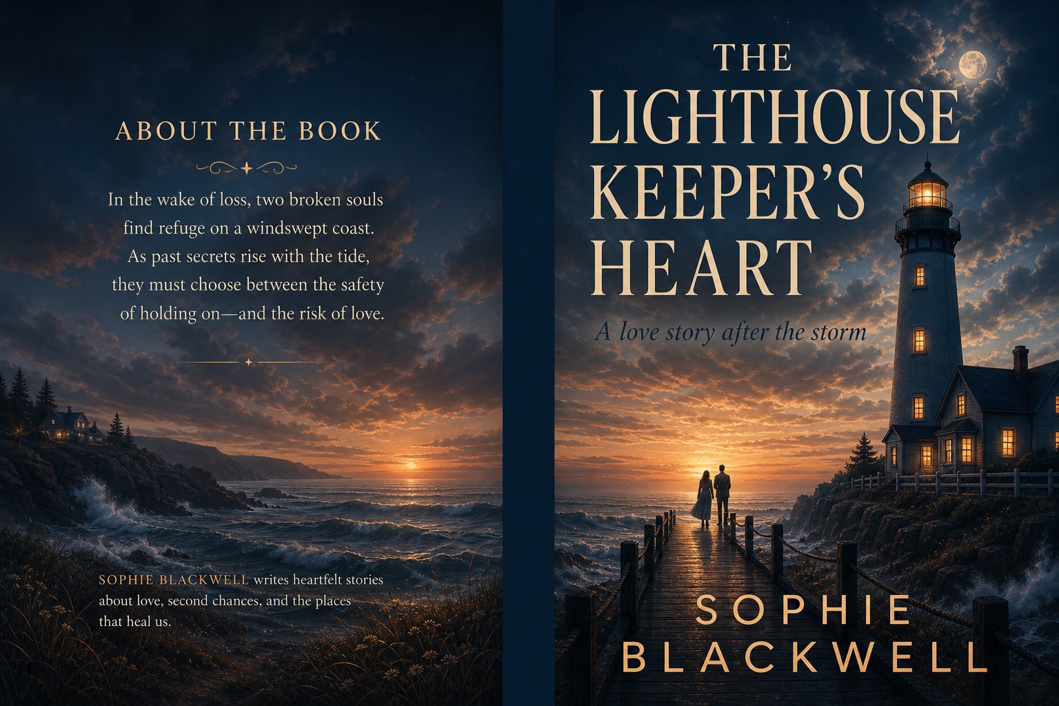 The Lighthouse Keeper's Heart full wrap cover sample